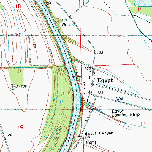 Topographic Map of Eden Landing (historical), MS