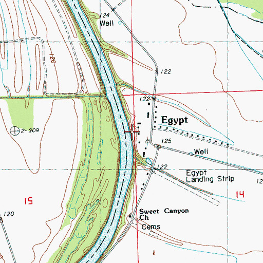 Topographic Map of Egypt Landing (historical), MS