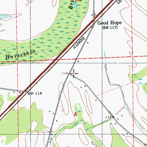 Topographic Map of Good Hope Cemetery, MS