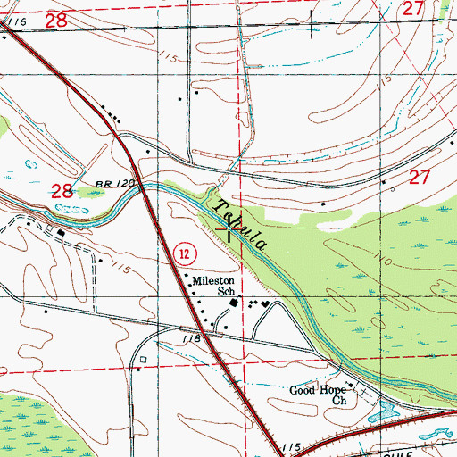 Topographic Map of Goodhope Landing (historical), MS