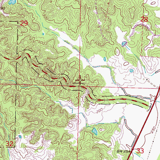 Topographic Map of Gulledge Cemetery, MS