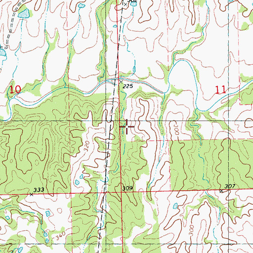 Topographic Map of Keirn Cemetery, MS