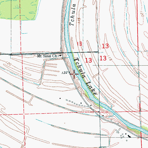 Topographic Map of Kiern and Jones Landing (historical), MS