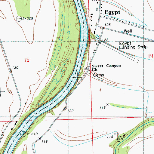 Topographic Map of Lower Egypt Landing (historical), MS