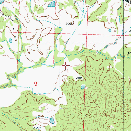 Topographic Map of Reeves Cemetery, MS