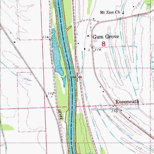 Topographic Map of Roseneath Landing (historical), MS