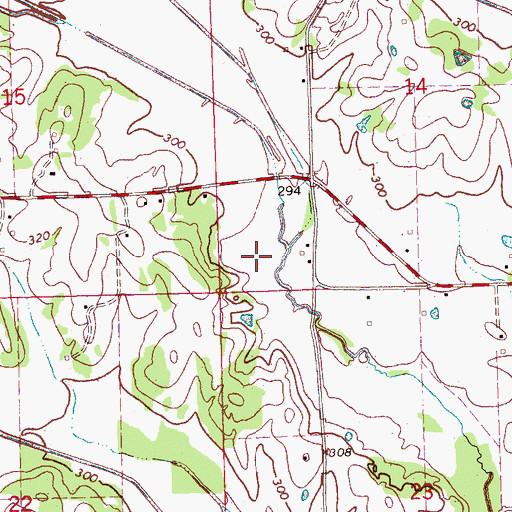 Topographic Map of Rule Cemetery, MS