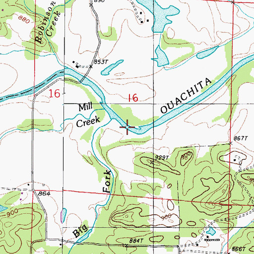 Topographic Map of Big Fork, AR