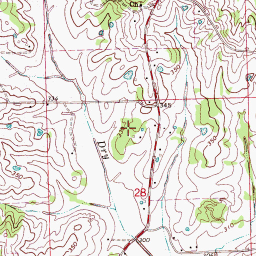 Topographic Map of Smith Cemetery, MS