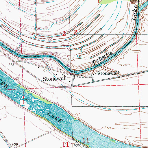 Topographic Map of Stonewall Landing (historical), MS