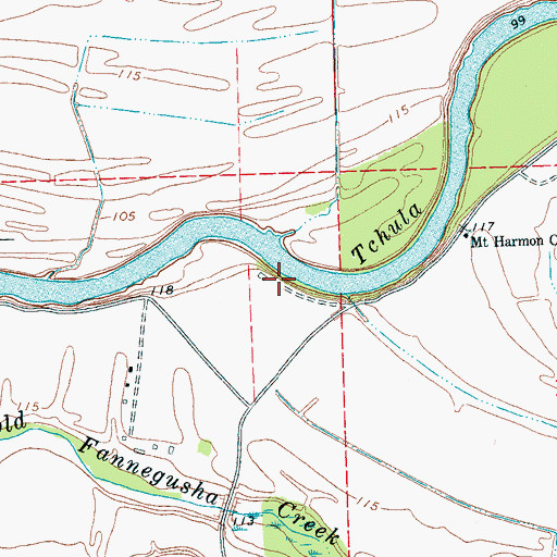 Topographic Map of Tallequah Landing (historical), MS