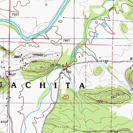 Topographic Map of Big Hill Creek, AR
