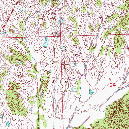 Topographic Map of Tolar Cemetery, MS