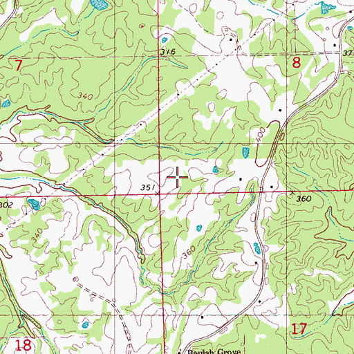 Topographic Map of Wade Cemetery, MS