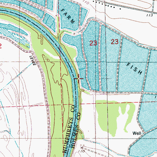 Topographic Map of Warmacks Landing (historical), MS
