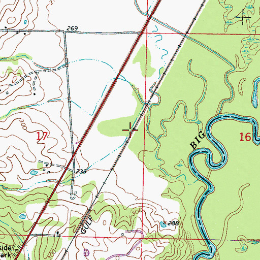 Topographic Map of Weeks (historical), MS