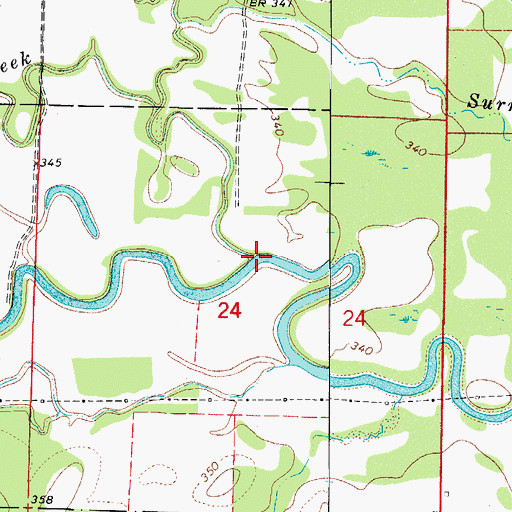 Topographic Map of Big Piney Creek, AR