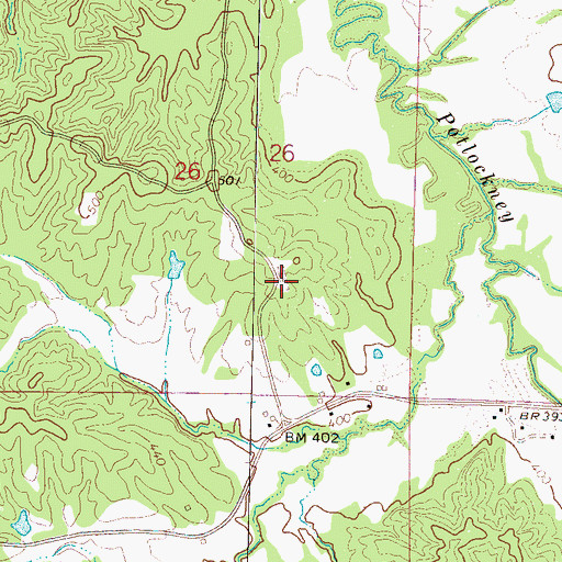 Topographic Map of Webb Cemetery, MS
