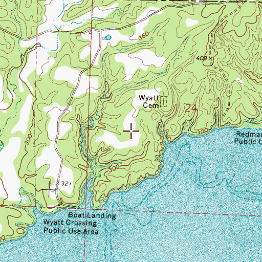 Topographic Map of Wyatt (historical), MS
