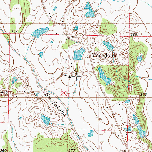 Topographic Map of Macedonia School (historical), MS
