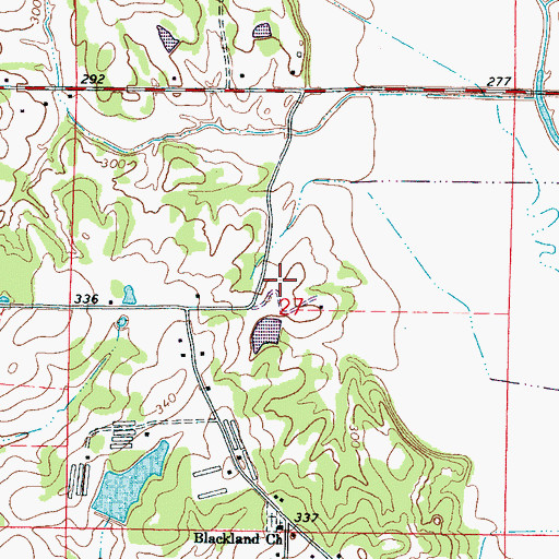 Topographic Map of Mallory Family Cemetery, MS