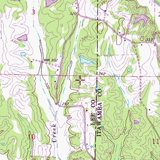 Topographic Map of Orr-Patterson Family Cemetery, MS