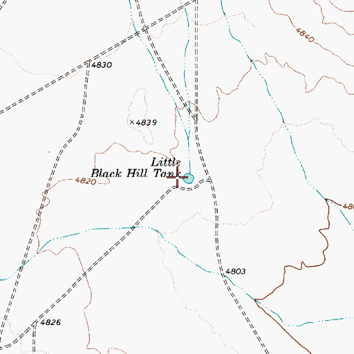 Topographic Map of Little Black Hill Tank, AZ