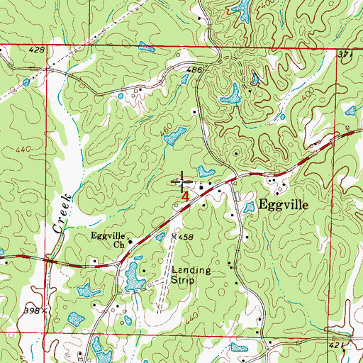 Topographic Map of Union Hill Cemetery, MS