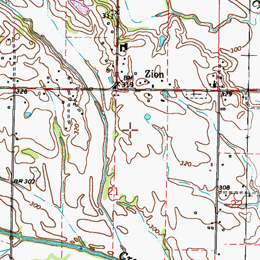 Topographic Map of Chickasaw Council House (historical), MS
