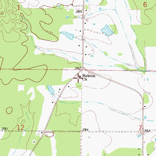 Topographic Map of Griffin School (historical), MS