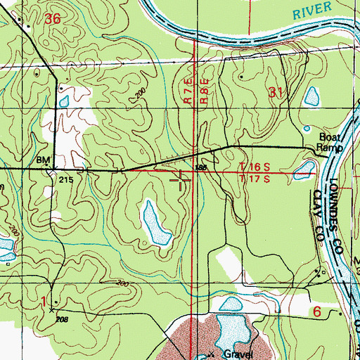 Topographic Map of Colbert Male and Female Academy (historical), MS
