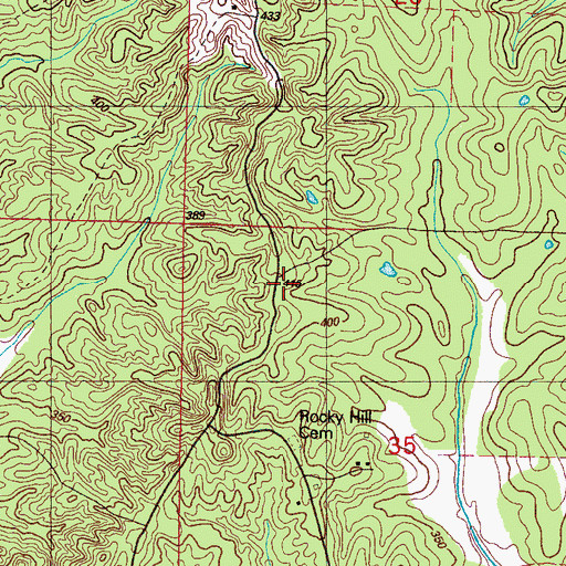 Topographic Map of Rocky Hill (historical), MS