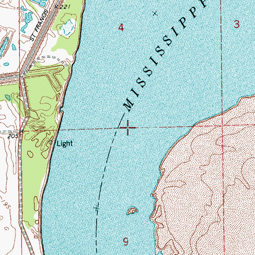 Topographic Map of Council Bend, MS