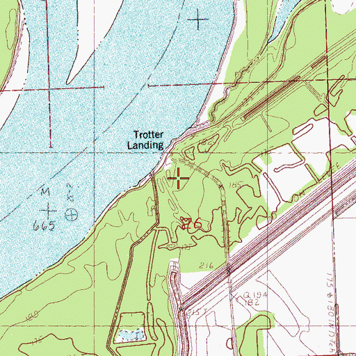 Topographic Map of Trotters Point, MS