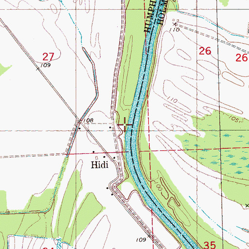Topographic Map of Altera Landing (historical), MS