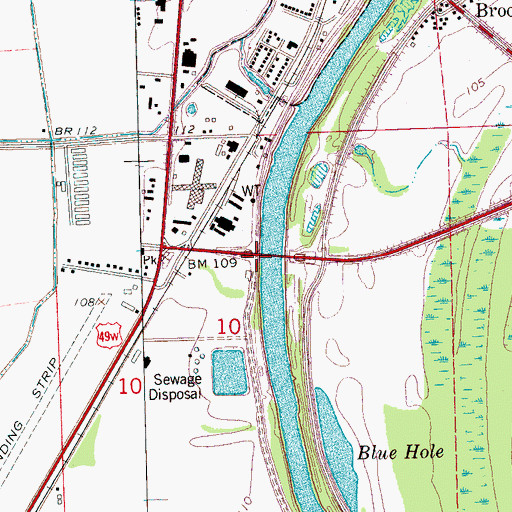 Topographic Map of Burtonia Landing (historical), MS