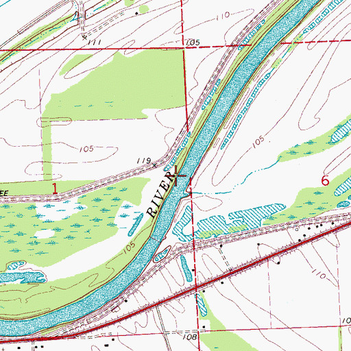 Topographic Map of Fairview Landing (historical), MS