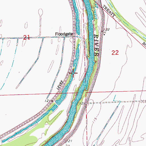 Topographic Map of Famolsa Landing (historical), MS