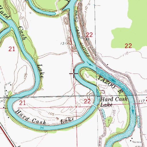 Topographic Map of Goat Hill Landing (historical), MS