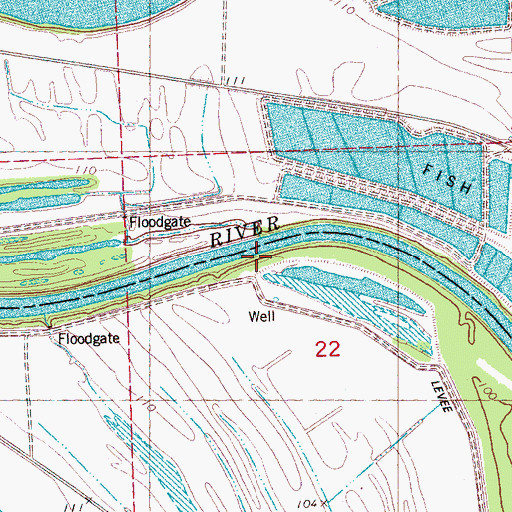 Topographic Map of Hidi Landing (historical), MS