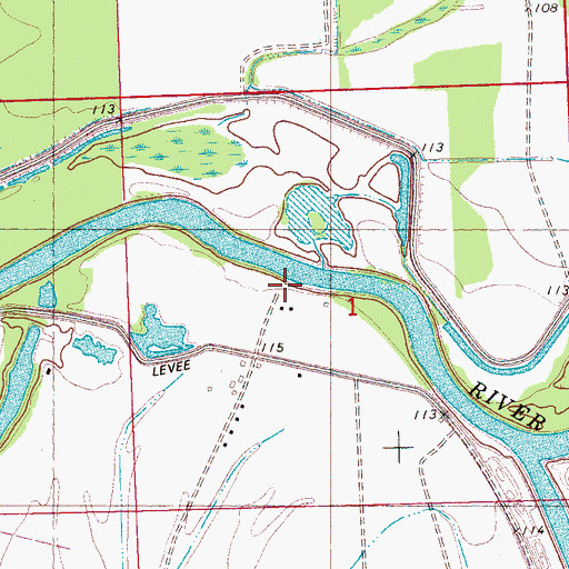 Topographic Map of Holly Mound Landing (historical), MS