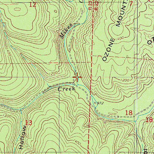 Topographic Map of Blackard Hollow, AR