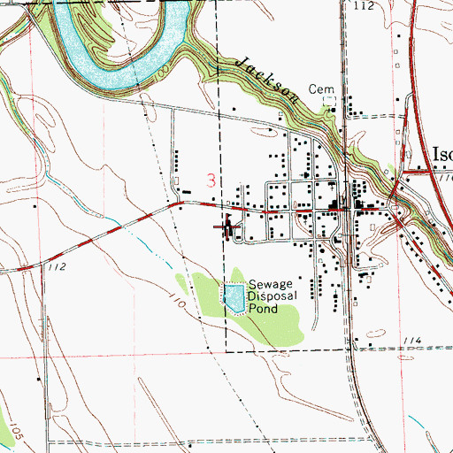 Topographic Map of Isola Attendance Center, MS