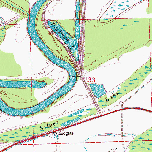 Topographic Map of Mahrud Landing (historical), MS