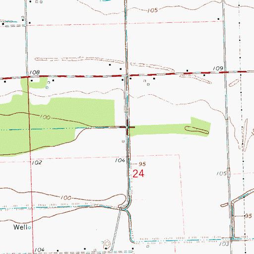 Topographic Map of Springwood Landing (historical), MS