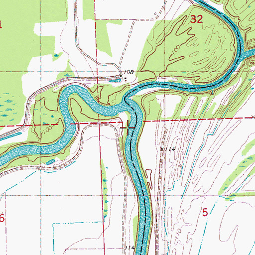 Topographic Map of Stones Landing (historical), MS