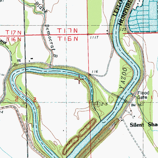 Topographic Map of West Point Landing (historical), MS