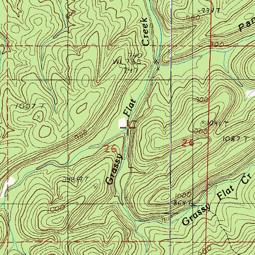 Topographic Map of Blagg Hollow, AR
