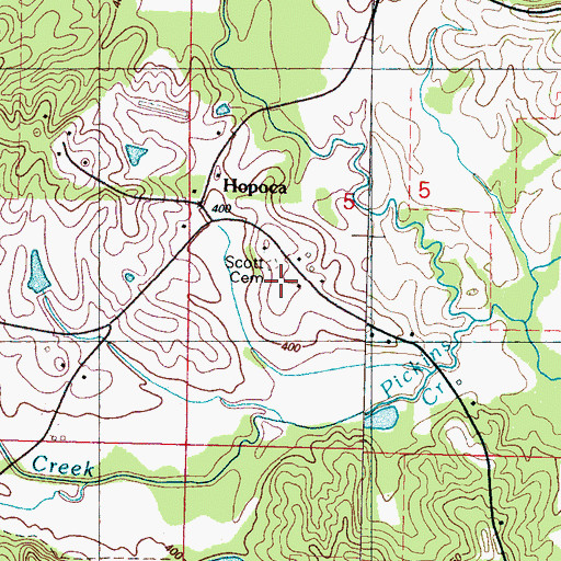 Topographic Map of Damascus Church, MS
