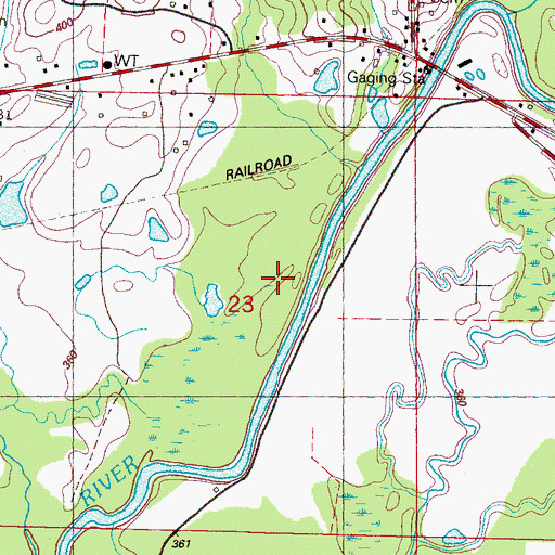 Topographic Map of Edinburg Attendance Center, MS